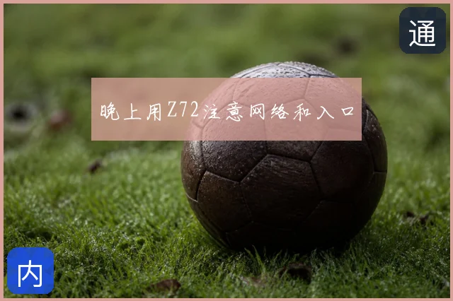 晚上用Z72注意网络和入口